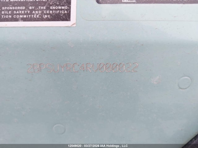 2BPSUYRC4RV000022 Skidoo Skidoo.