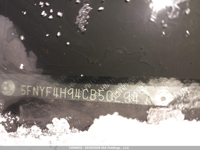 2012 Honda Pilot Touring მანქანა იყიდება აუქციონზე, vin: 5FNYF4H94CB502947, აუქციონის ნომერი: 12549032