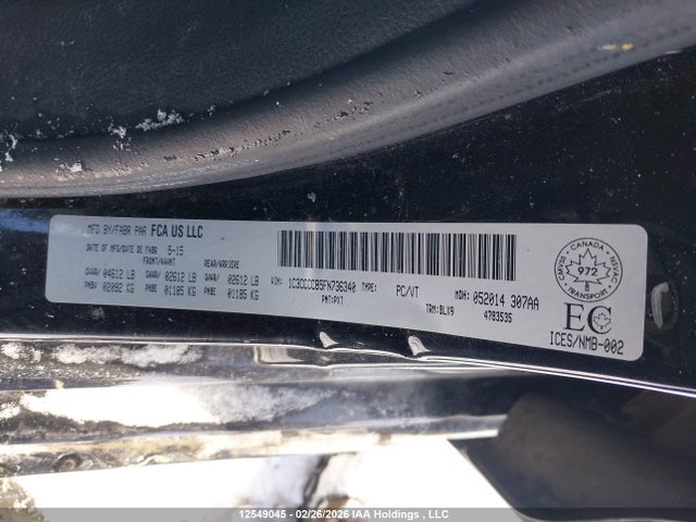 Chrysler 200 C 2015 1C3CCCCB5FN736340 Image 9