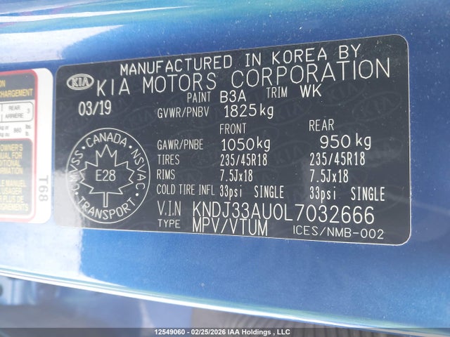 KNDJ33AU0L7032666 KIA SOUL EX