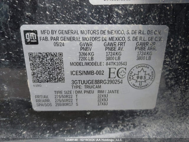 3GTUUGE88RG390254 GMC Sierra K1500 Denali