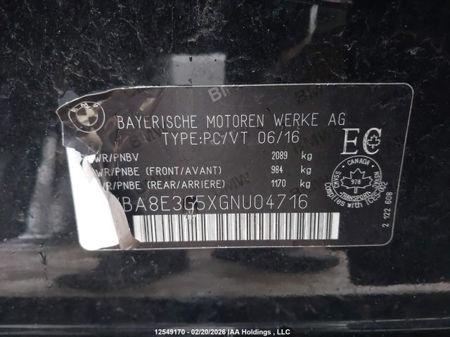 Aukcja sprzedaży 2016 Bmw 328i Xdrive, vin: WBA8E3G5XGNU04716, numer aukcji: 12549170