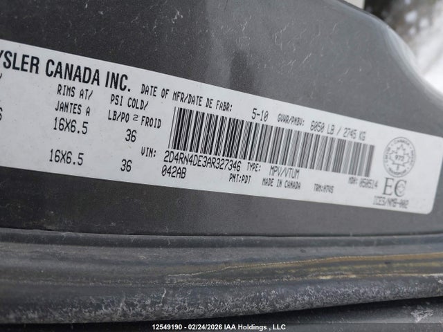 Aukcja sprzedaży 2010 Dodge Grand Caravan, vin: 2D4RN4DE3AR327346, numer aukcji: 12549190