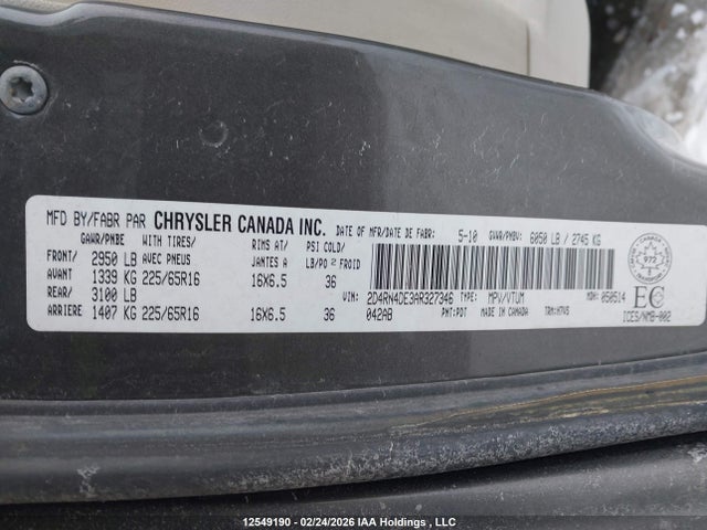 Aukcja sprzedaży 2010 Dodge Grand Caravan, vin: 2D4RN4DE3AR327346, numer aukcji: 12549190