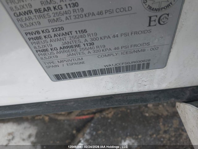 WA1JCCFS0JR030628 Audi Q3 2.0t Progressiv