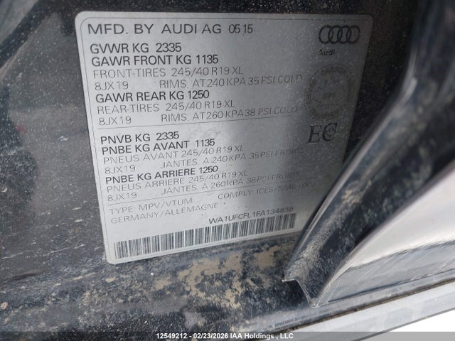 WA1UFCFL1FA134838 Audi A4 Allroad 2.0t Progressiv