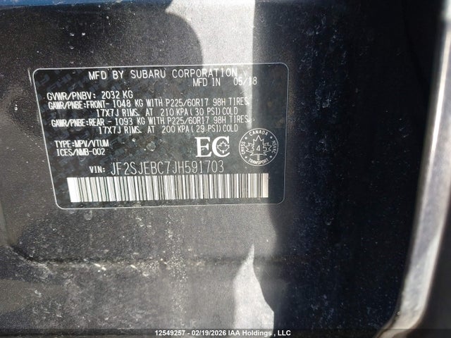Subaru Forester 2018 JF2SJEBC7JH591703 Image 18