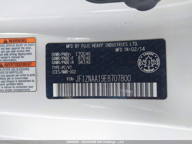 JF1ZNAA19E8707800 Scion FR-S