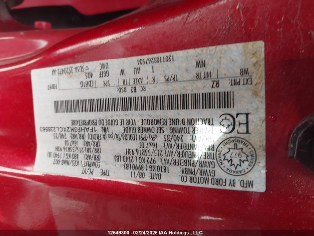 Продажа на аукционе авто 2012 Ford Focus Se, vin: 1FAHP3K2XCL228563, номер лота: 12549300