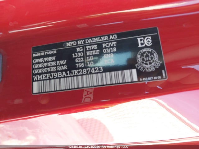 Smart Fortwo 2018 WMEFJ9BA1JK287423 Image 18