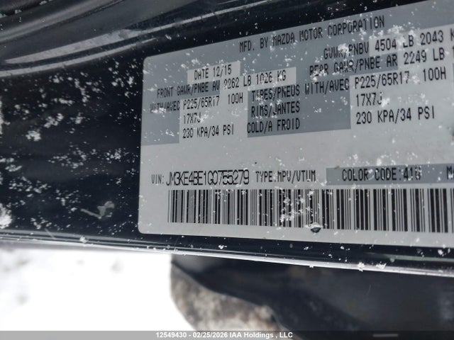 JM3KE4BE1G0755279 Mazda Cx-5 Gx
