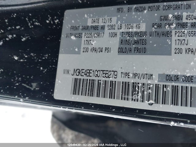 JM3KE4BE1G0755279 Mazda Cx-5 Gx
