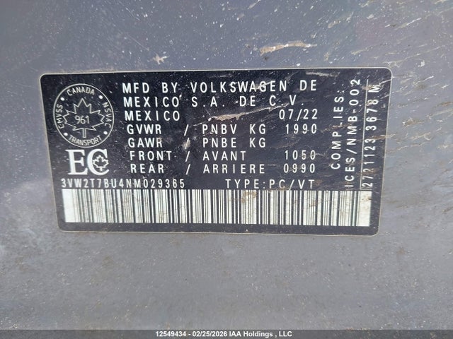 3VW2T7BU4NM029365 Volkswagen JETTA GLI