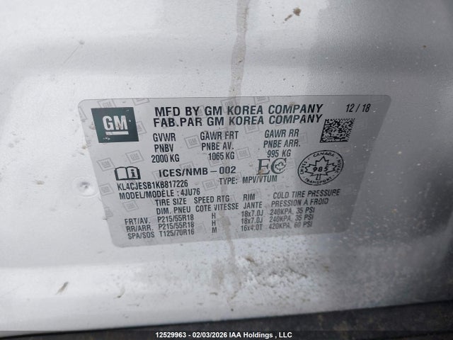 KL4CJESB1KB817226 Buick Encore Preferred