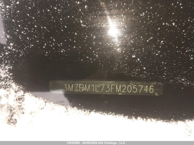 3MZBM1L73FM205746 Mazda Mazda3 Gs