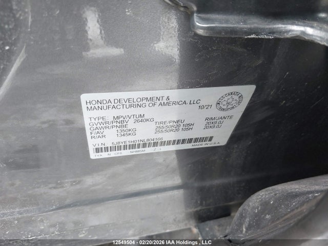 Acura MDX A-SPEC 2022 5J8YE1H01NL804166 Image 9