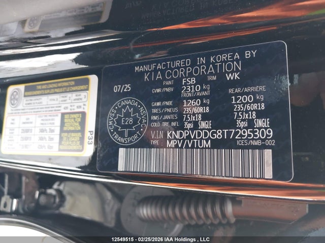 KNDPVDDG8T7295309 KIA SPORTAGE HYBRID