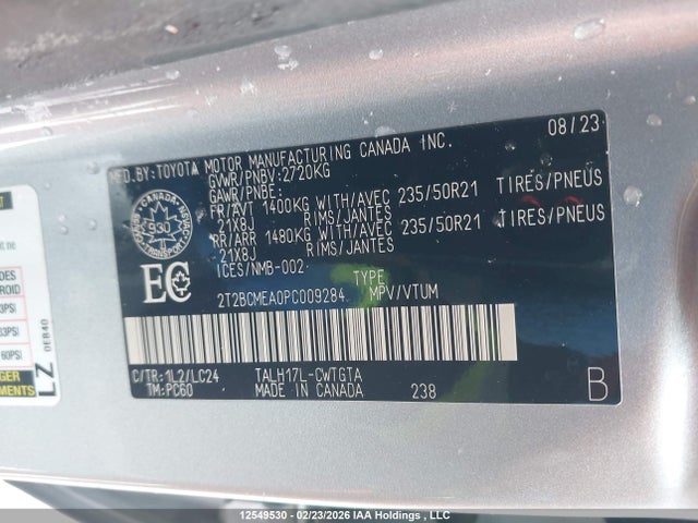 Продаж на аукціоні авто 2023 Lexus Rx 500h, vin: 2T2BCMEA0PC009284, номер лоту: 12549530