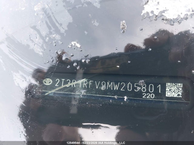 2T3R1RFV9MW205801 Toyota Rav4 Xle
