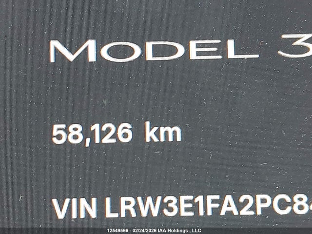 Aukcja sprzedaży 2023 Tesla Model 3, vin: LRW3E1FA2PC845524, numer aukcji: 12549566