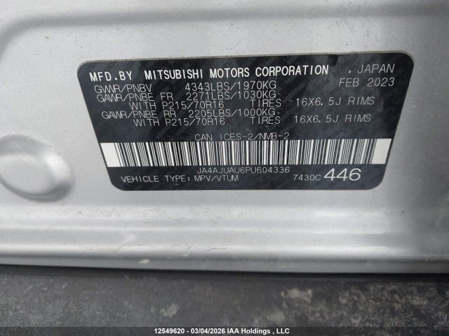 JA4AJUAU6PU604336 Mitsubishi RVR ES