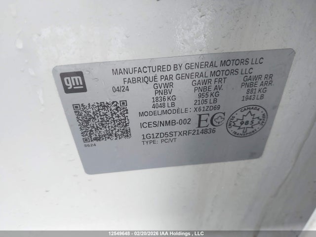 1G1ZD5STXRF214836 Chevrolet MALIBU 1LT