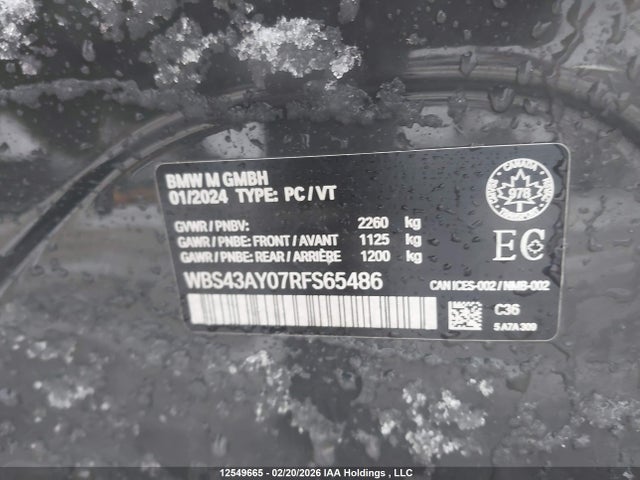 WBS43AY07RFS65486 BMW M3 Competition