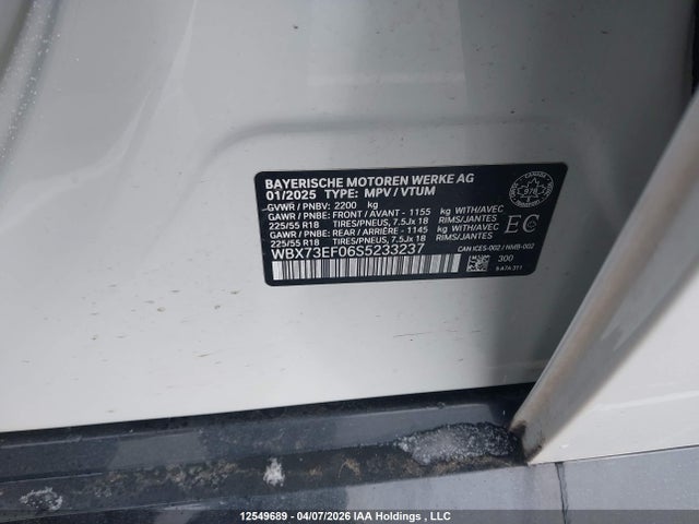 Aukcja sprzedaży 2025 Bmw X1 Xdrive28i, vin: WBX73EF06S5233237, numer aukcji: 12549689