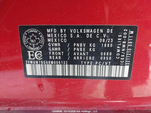 3VWGM7BU8RM006132 Volkswagen Jetta