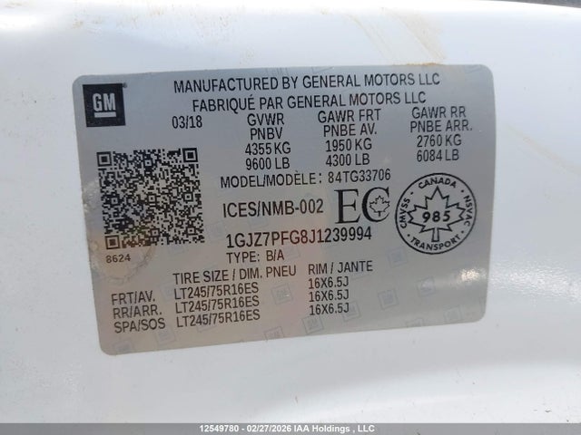 1GJZ7PFG8J1239994 GMC Savana 3500 Lt