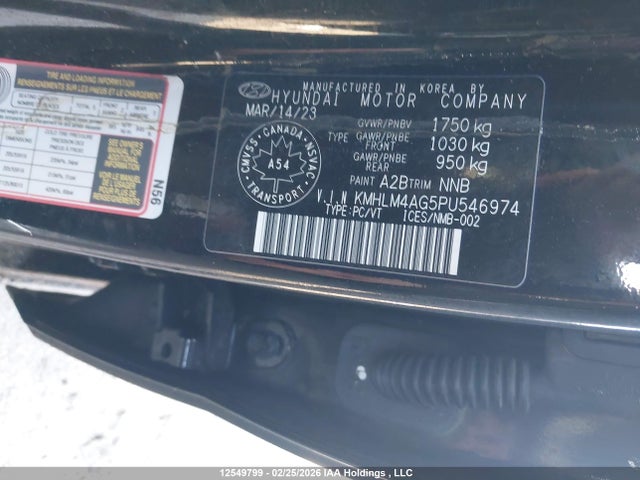 KMHLM4AG5PU546974 Hyundai ELANTRA SEL