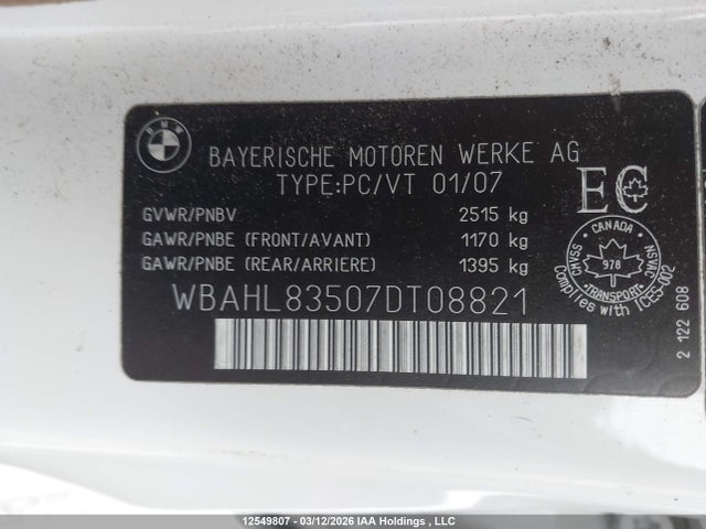 Aukcja sprzedaży 2007 Bmw 750 I, vin: WBAHL83507DT08821, numer aukcji: 12549807
