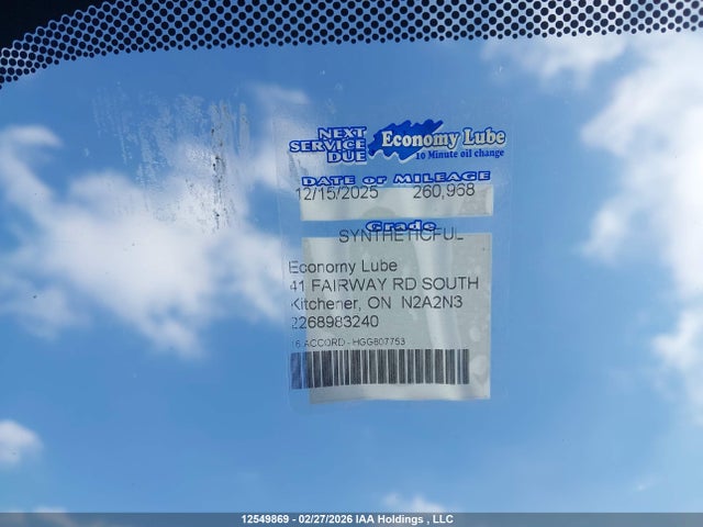 1HGCR2F57GA807753 Honda Accord Sport