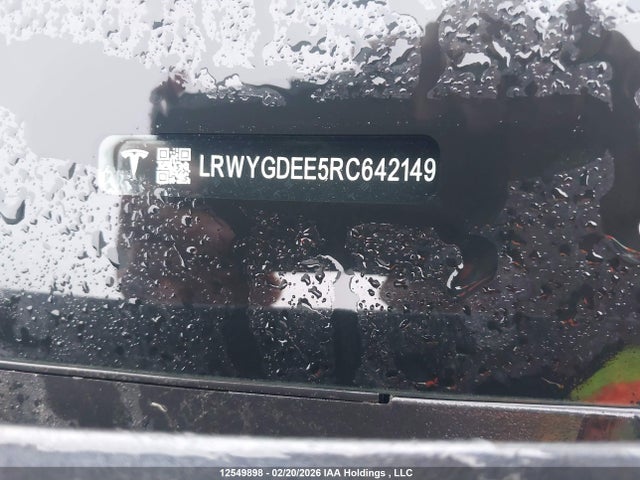 Продажа на аукционе авто 2024 Tesla Model Y, vin: LRWYGDEE5RC642149, номер лота: 12549898