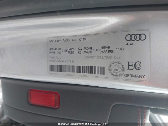WAUENAF49KA074860 Audi A4 Prestige