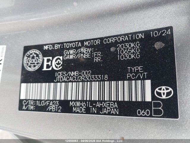 JTDACACU2R3033318 Toyota Prius