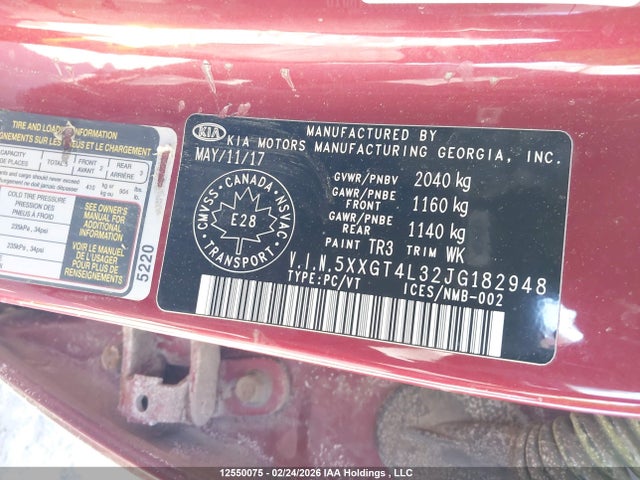 5XXGT4L32JG182948 KIA OPTIMA LX/S