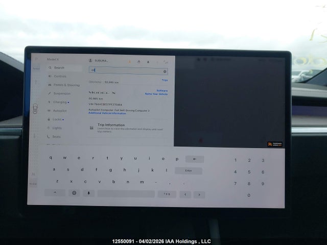 Aukcja sprzedaży 2023 Tesla Model X, vin: 7SAXCBE57PF375484, numer aukcji: 12550091
