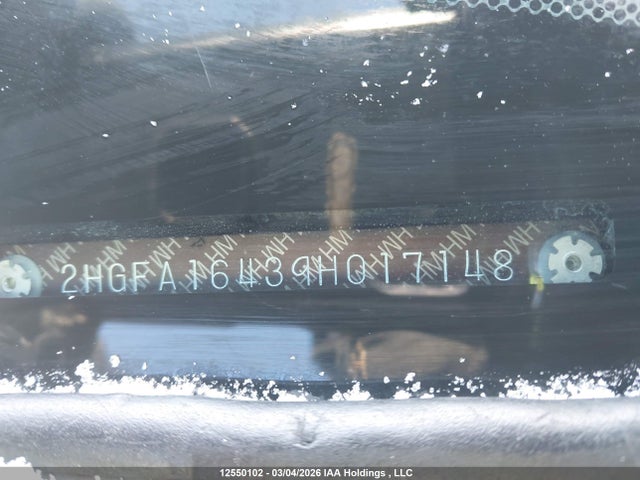 2009 Honda Civic Dx-g მანქანა იყიდება აუქციონზე, vin: 2HGFA16439H017148, აუქციონის ნომერი: 12550102