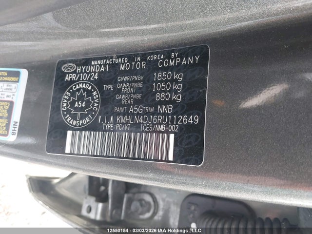 KMHLN4DJ6RU112649 Hyundai Elantra Limited