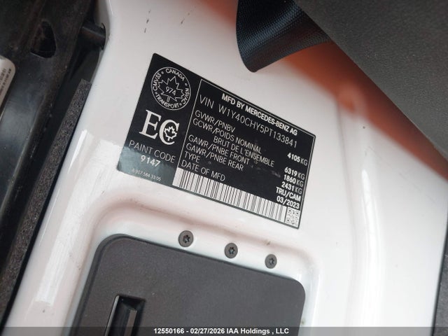 W1Y40CHY5PT133841 Mercedes-Benz Sprinter 2500 High Roof 4-cyl Gas