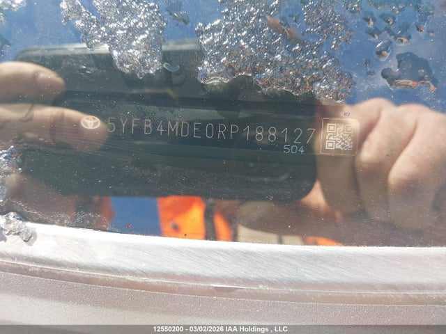 Aukcja sprzedaży 2024 Toyota Corolla Le, vin: 5YFB4MDE0RP188127, numer aukcji: 12550200