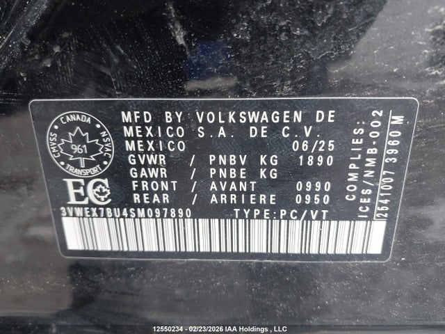 3VWEX7BU4SM097890 Volkswagen JETTA SE