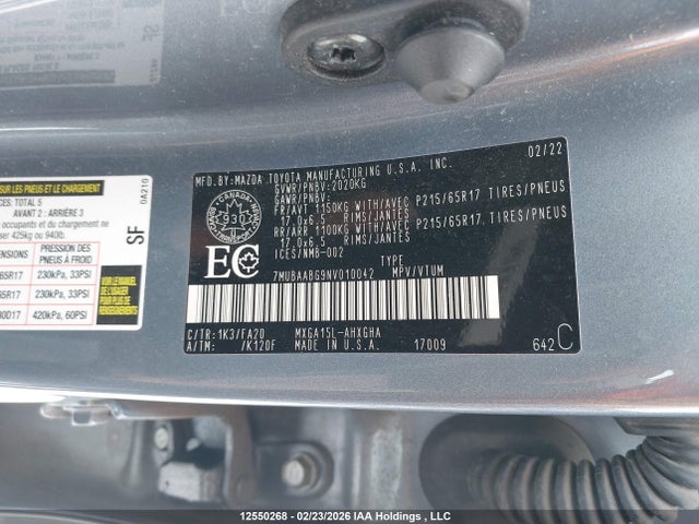 7MUBAABG9NV010042 Toyota Corolla Cross Le