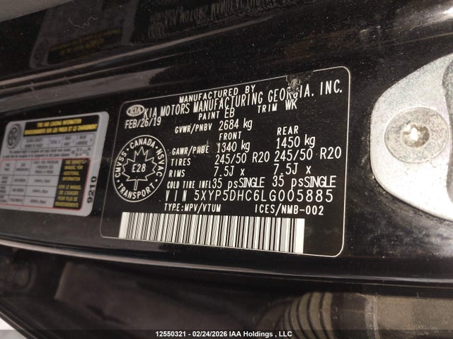 KIA Telluride Sx 2020 5XYP5DHC6LG005885 Image 9