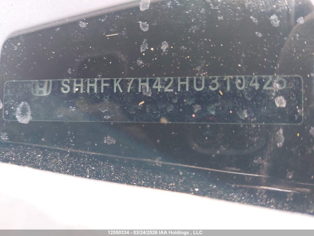 SHHFK7H42HU310425 Honda Civic Sport