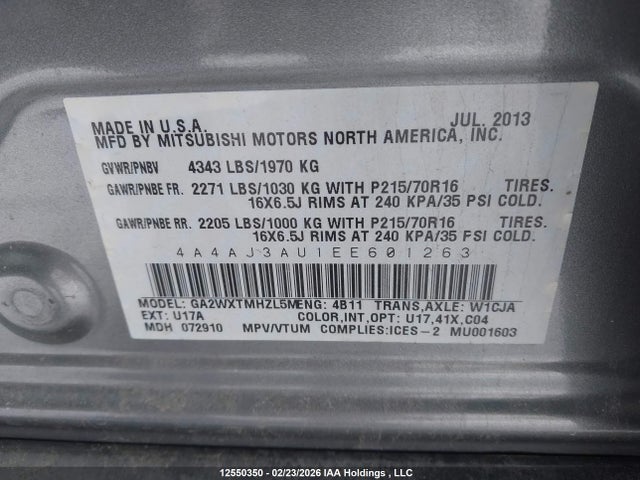 Mitsubishi RVR SE 2014 4A4AJ3AU1EE601263 Image 9