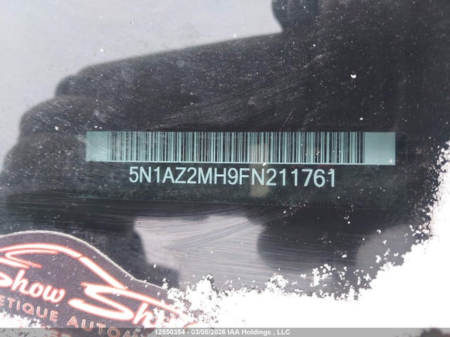 5N1AZ2MH9FN211761 Nissan Murano S/sl/sv/platinum