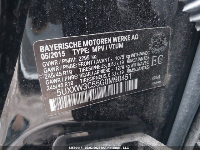 5UXXW3C55G0M90451 BMW X4 Xdrive28i