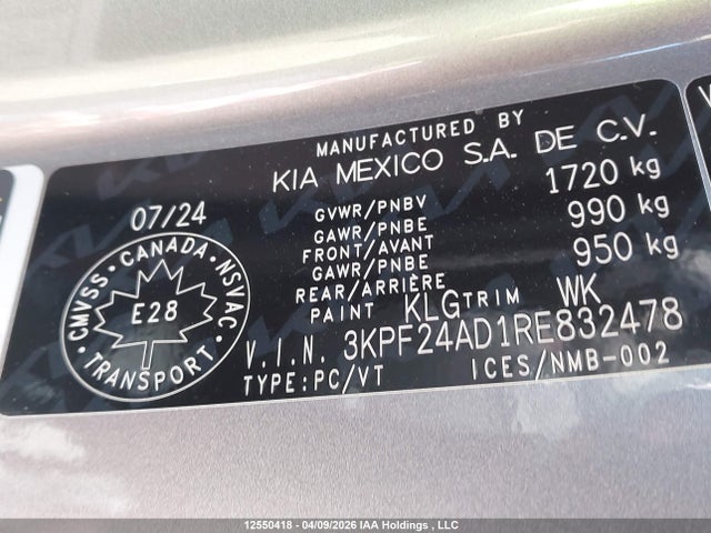 3KPF24AD1RE832478 KIA Forte Lx/lxs